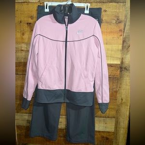 Nike Pink and Gray Track Suit
